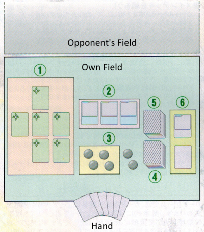 A diagram of the playing field.